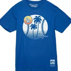 Woman Mitchell & Ness T-Shirts & Tops-Sunset Tee Los Angeles Dodgers