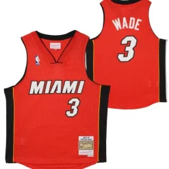 Youth Mitchell & Ness Big Kids-Swingman Dwyane Wade Miami Heat Alternate Jersey