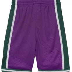 Youth Mitchell & Ness Big Kids-Swingman Milwaukee Bucks Road Shorts