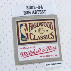 Mitchell & Ness Nba Swingman-Swingman Ron Artest Indiana Pacers White Hwc 2003-04 Jersey