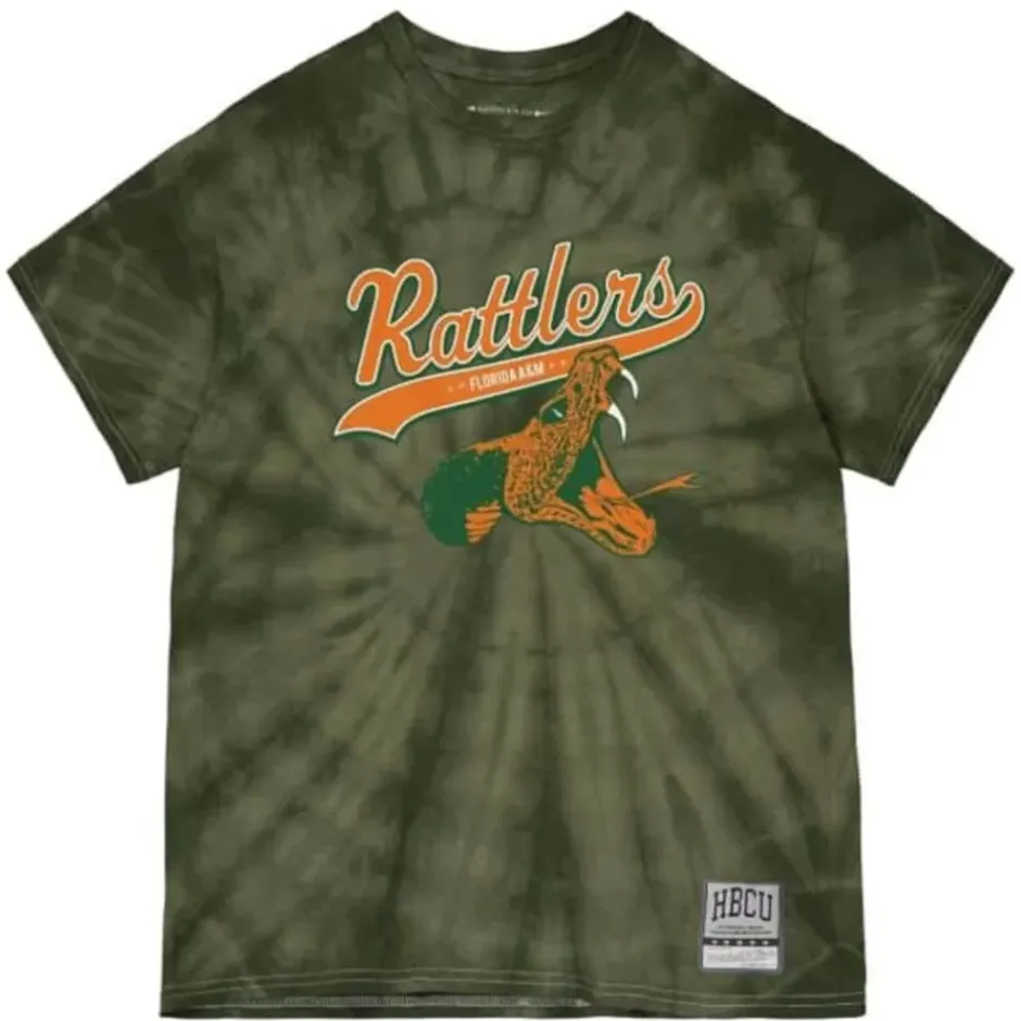 Men Mitchell & Ness T-Shirts & Tops-Tailsweep Tie Dye Tee Florida A&M University