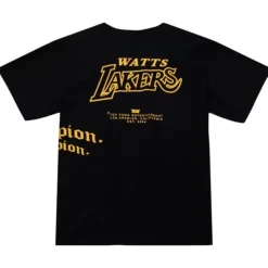 Men Mitchell & Ness T-Shirts & Tops-Tde X Br Remix Ss Tee Los Angeles Lakers