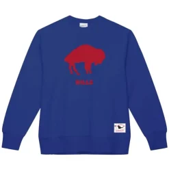 Men Mitchell & Ness Hoodies & Sweatshirts-Team Basic 1 Crew Buffalo Bills