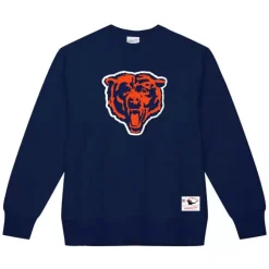Men Mitchell & Ness Hoodies & Sweatshirts-Team Basic 1 Crew Chicago Bears