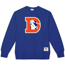 Men Mitchell & Ness Hoodies & Sweatshirts-Team Basic 1 Crew Denver Broncos