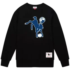 Men Mitchell & Ness Hoodies & Sweatshirts-Team Basic 1 Crew Indianapolis Colts