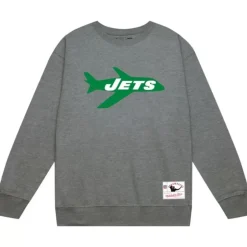 Men Mitchell & Ness Hoodies & Sweatshirts-Team Basic 1 Crew New York Jets