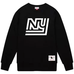 Men Mitchell & Ness Hoodies & Sweatshirts-Team Basic 3 Crew New York Giants