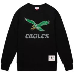 Men Mitchell & Ness Hoodies & Sweatshirts-Team Basic 2 Crew Philadelphia Eagles