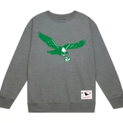 Men Mitchell & Ness Hoodies & Sweatshirts-Team Basic 3 Crew Philadelphia Eagles