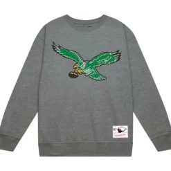 Men Mitchell & Ness Hoodies & Sweatshirts-Team Basic 1 Crew Philadelphia Eagles