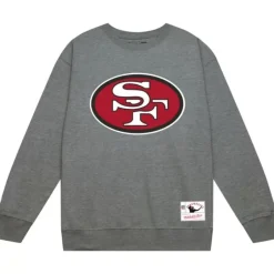 Men Mitchell & Ness Hoodies & Sweatshirts-Team Basic 1 Crew San Francisco 49Ers