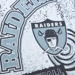 Men Mitchell & Ness T-Shirts & Tops-Team Burst Sublimated S/S Tee Oakland Raiders