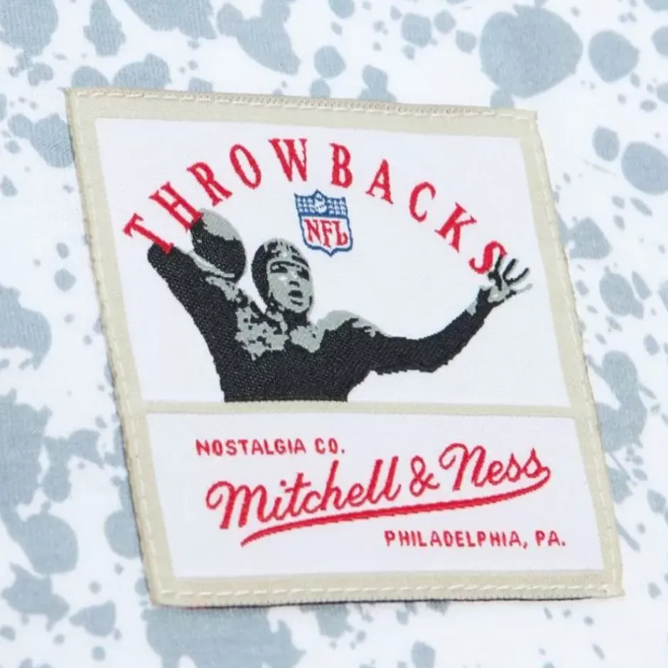 Men Mitchell & Ness T-Shirts & Tops-Team Burst Sublimated S/S Tee Oakland Raiders