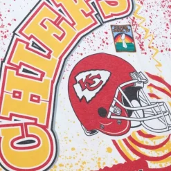 Men Mitchell & Ness T-Shirts & Tops-Team Burst Sublimated S/S Tee Kansas City Chiefs