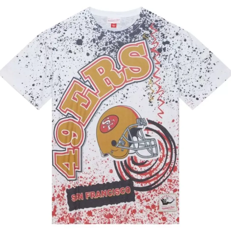 Men Mitchell & Ness T-Shirts & Tops-Team Burst Sublimated S/S Tee San Francisco 49Ers