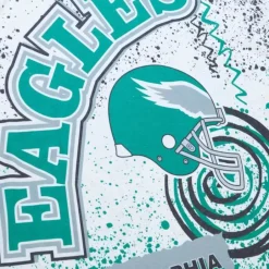 Men Mitchell & Ness T-Shirts & Tops-Team Burst Sublimated S/S Tee Philadelphia Eagles