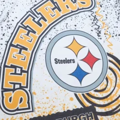 Men Mitchell & Ness T-Shirts & Tops-Team Burst Sublimated S/S Tee Pittsburgh Steelers