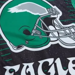 Men Mitchell & Ness Jackets & Outerwear-Team Burst Warm Up Jacket Philadelphia Eagles