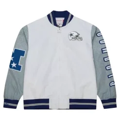 Men Mitchell & Ness Jackets & Outerwear-Team Burst Warm Up Jacket Dallas Cowboys