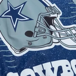 Men Mitchell & Ness Jackets & Outerwear-Team Burst Warm Up Jacket Dallas Cowboys