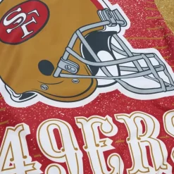 Men Mitchell & Ness Jackets & Outerwear-Team Burst Warm Up Jacket San Francisco 49Ers