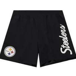 Men Mitchell & Ness Shorts-Team Essentials Nylon Shorts Pittsburgh Steelers