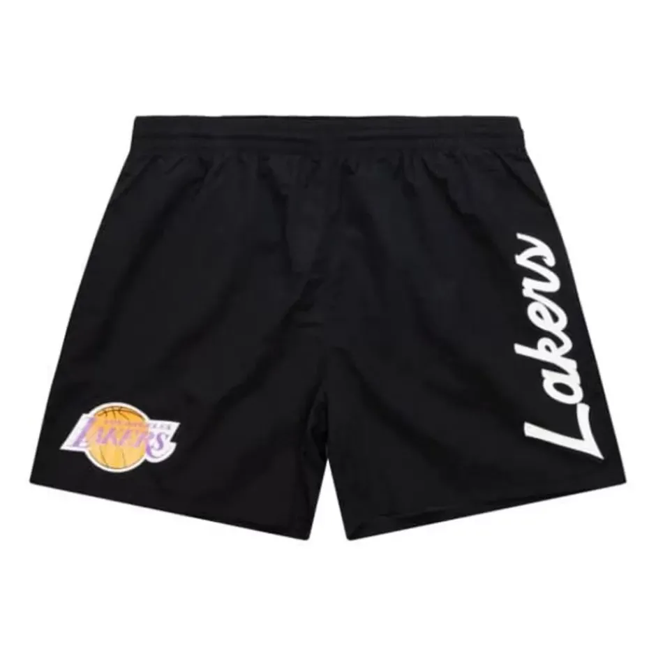 Men Mitchell & Ness Shorts-Team Essentials Nylon Shorts Los Angeles Lakers