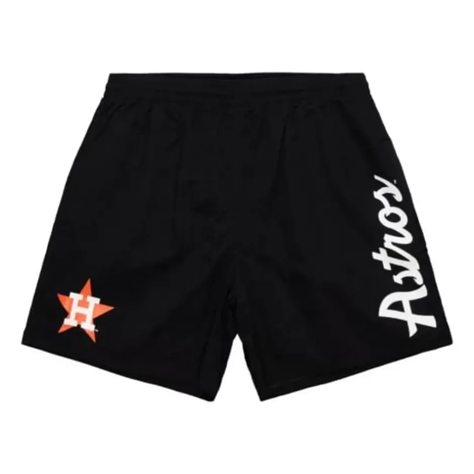 Men Mitchell & Ness Shorts-Team Essentials Nylon Shorts Houston Astros