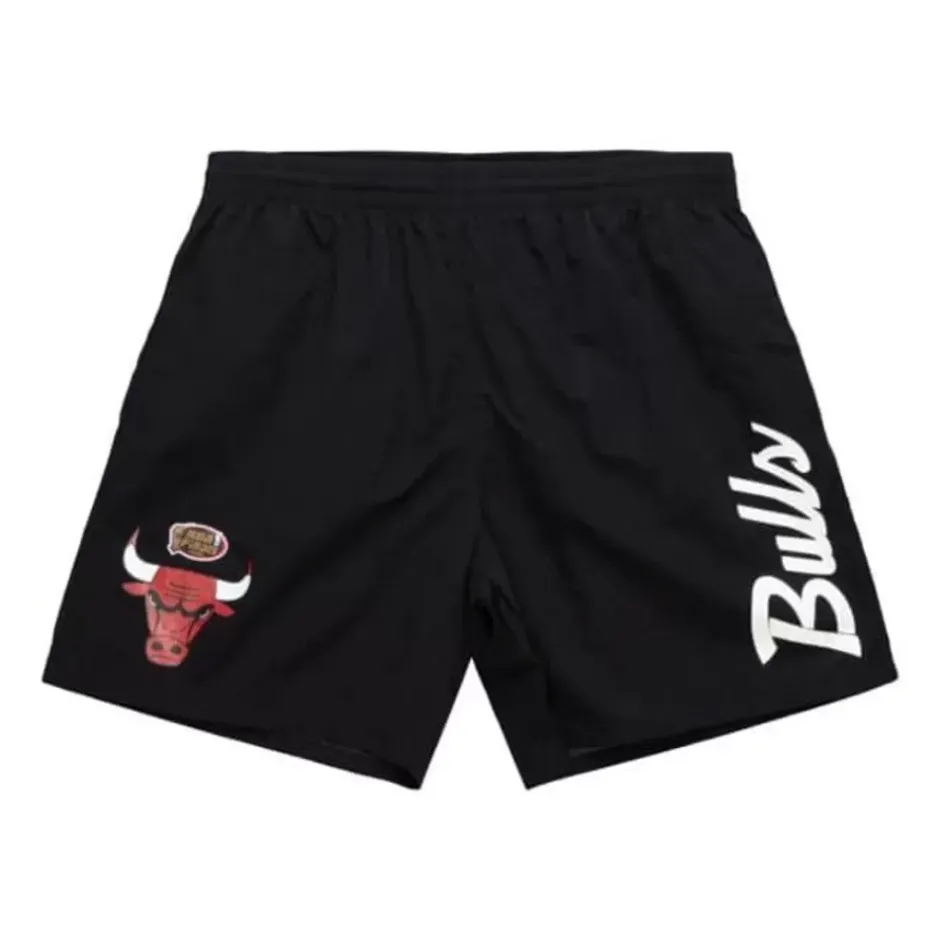 Men Mitchell & Ness Shorts-Team Essentials Nylon Shorts Chicago Bulls