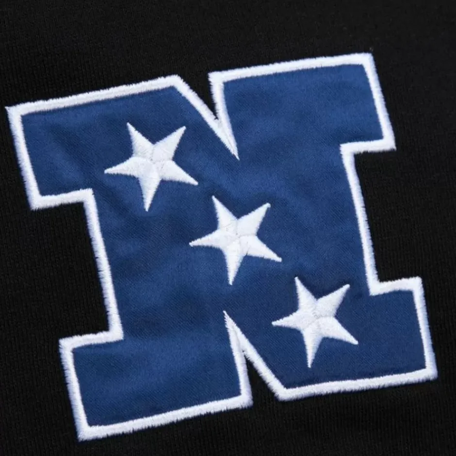 Men Mitchell & Ness Hoodies & Sweatshirts-Team First Satin Fleece Crew Philadelphia Eagles