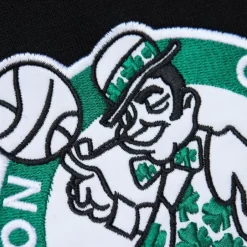 Men Mitchell & Ness Hoodies & Sweatshirts-Team First Satin Fleece Crew Boston Celtics