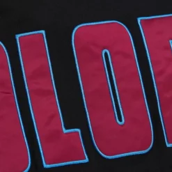 Men Mitchell & Ness Hoodies & Sweatshirts-Team First Satin Fleece Crew Current Logo Colorado Avalanche