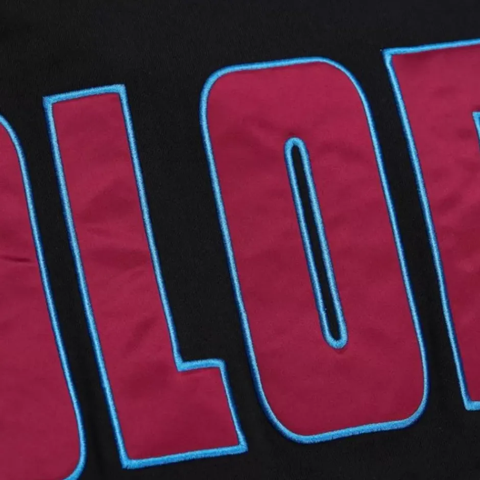 Men Mitchell & Ness Hoodies & Sweatshirts-Team First Satin Fleece Crew Current Logo Colorado Avalanche