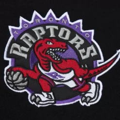 Men Mitchell & Ness Hoodies & Sweatshirts-Team First Satin Fleece Crew Toronto Raptors