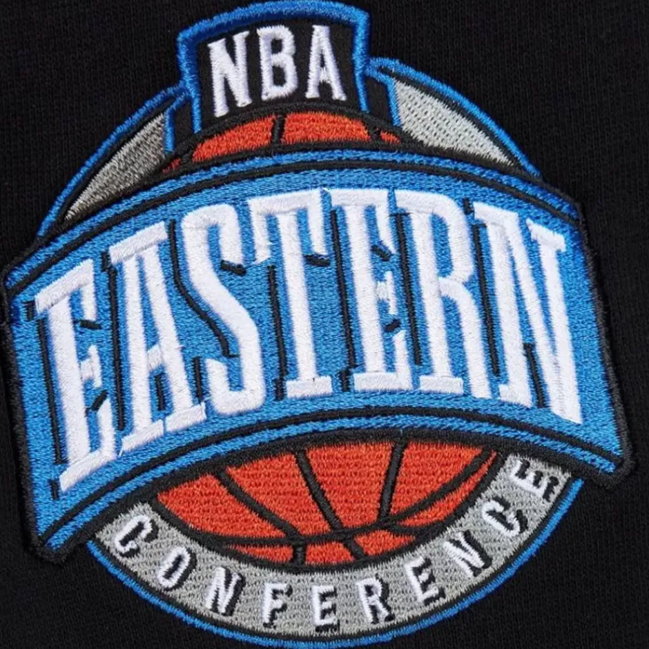 Men Mitchell & Ness Hoodies & Sweatshirts-Team First Satin Fleece Crew Toronto Raptors