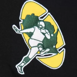 Men Mitchell & Ness Hoodies & Sweatshirts-Team First Satin Fleece Crew Green Bay Packers