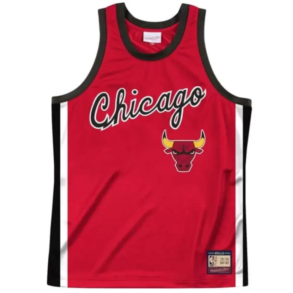 Men Mitchell & Ness T-Shirts & Tops-Team Heritage Tank Chicago Bulls 1975-84