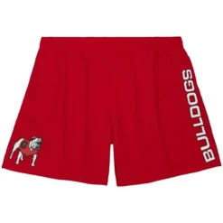 Men Mitchell & Ness Shorts-Team Heritage Woven Shorts University Of Georgia