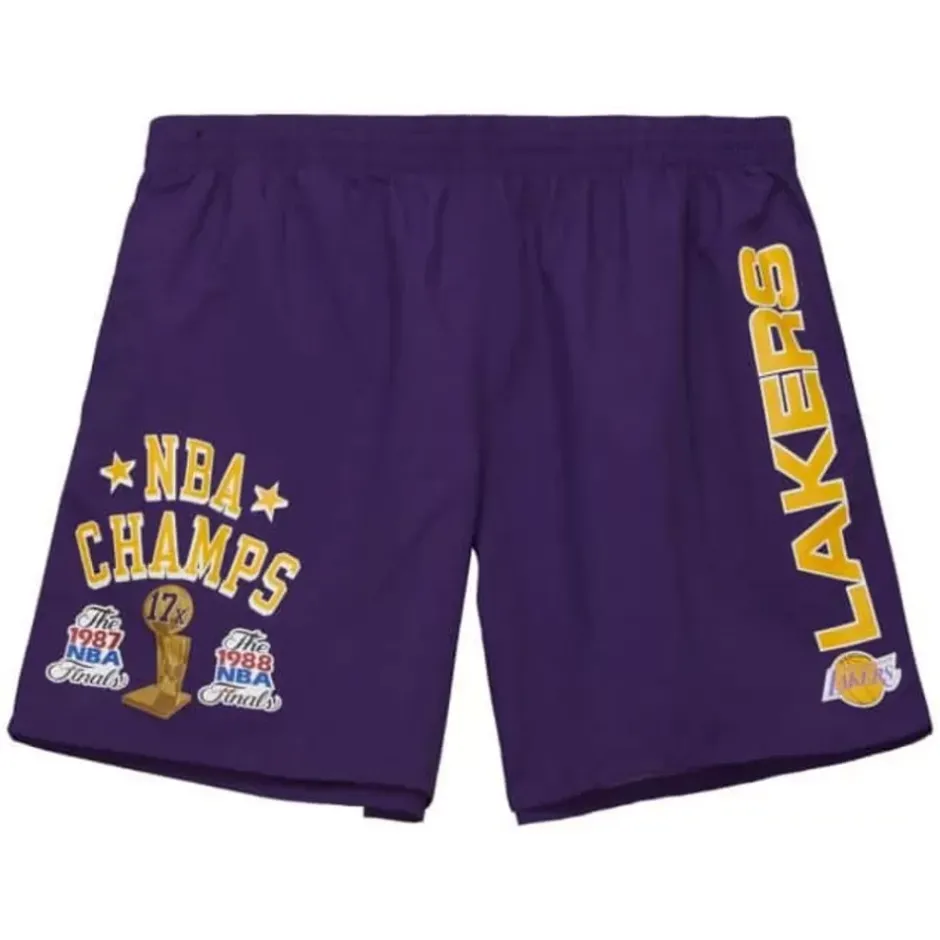 Men Mitchell & Ness Shorts-Team Heritage Woven Short Los Angeles Lakers