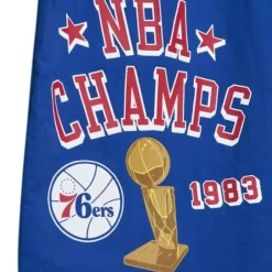 Men Mitchell & Ness Shorts-Team Heritage Woven Short Philadelphia 76Ers