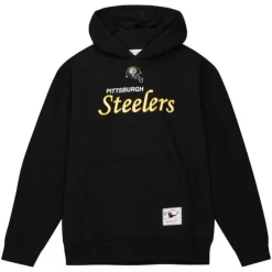 Men Mitchell & Ness Hoodies & Sweatshirts-Team Issued Hoodie Pittsburgh Steelers