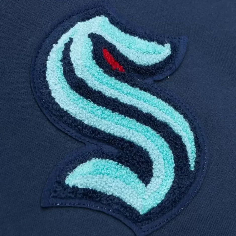 Men Mitchell & Ness Hoodies & Sweatshirts-Team Legacy French Terry Hoodie Seattle Kraken