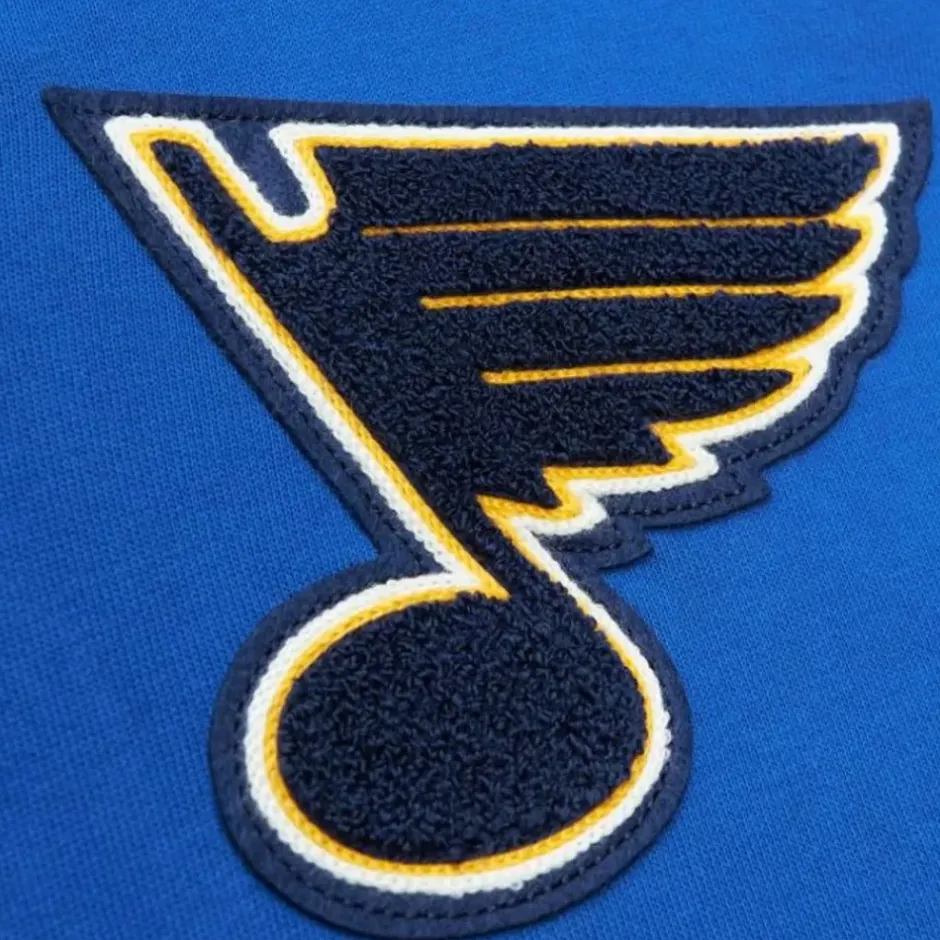 Men Mitchell & Ness Hoodies & Sweatshirts-Team Legacy French Terry Hoodie St. Louis Blues