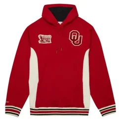 Men Mitchell & Ness Hoodies & Sweatshirts-Team Legacy French Terry Hoodie University Of Oklahoma