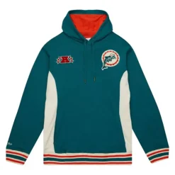 Men Mitchell & Ness Hoodies & Sweatshirts-Team Legacy French Terry Hoodie Miami Dolphins