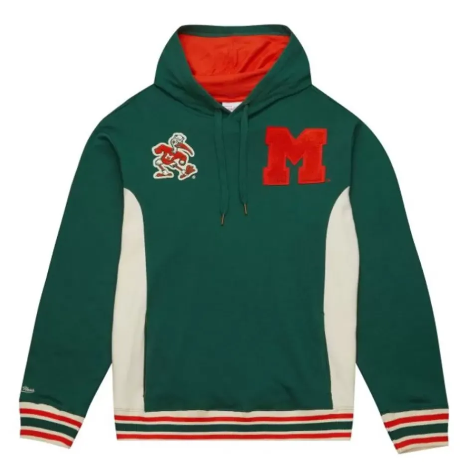 Men Mitchell & Ness Hoodies & Sweatshirts-Team Legacy French Terry Hoodie University Of Miami