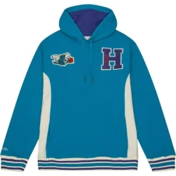 Men Mitchell & Ness Hoodies & Sweatshirts-Team Legacy French Terry Hoodie Charlotte Hornets