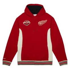 Men Mitchell & Ness Hoodies & Sweatshirts-Team Legacy French Terry Hoodie Detroit Red Wings