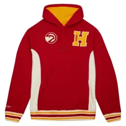 Men Mitchell & Ness Hoodies & Sweatshirts-Team Legacy French Terry Hoodie Atlanta Hawks